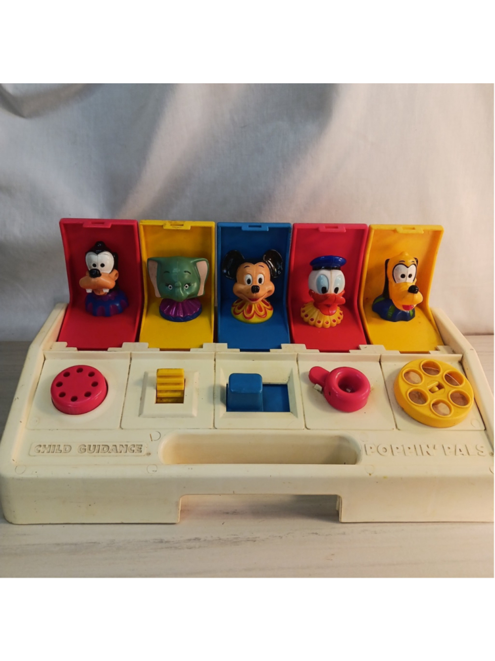 VTG Poppin Pals Disney PopUp Child Guidance Toddler Baby Toy Mickey 1980